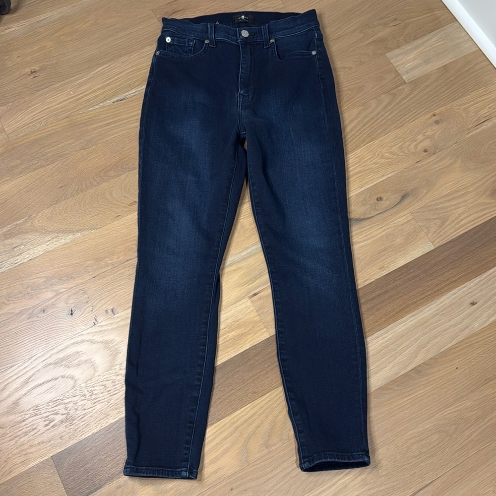 7 For All Man Kind dark was skinny jeans